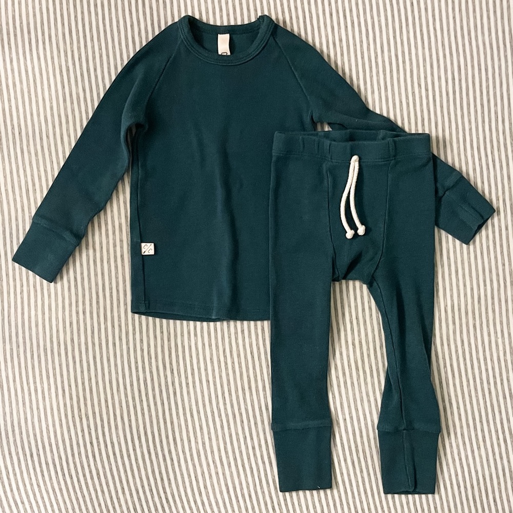Childhoods Clothing Ribbed Knit Pajama Set